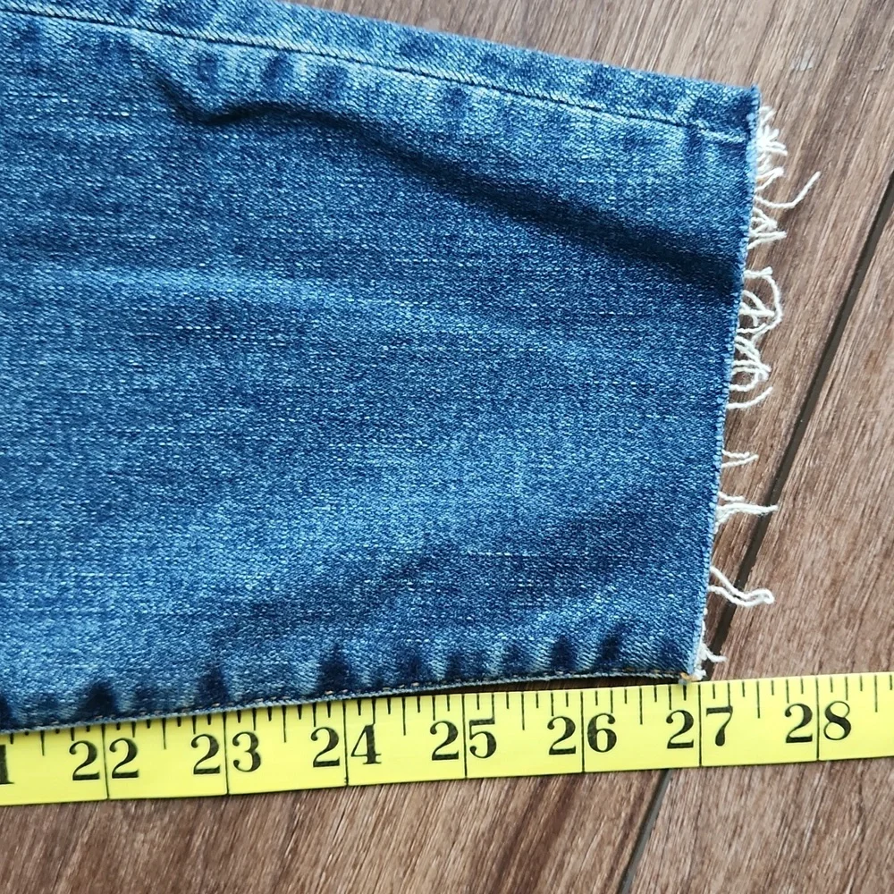 J. Crew 9" High Rise Toothpick Ankle Jean Hartley Distressed Raw Frayed Hem 28 - Picture 10 of 11
